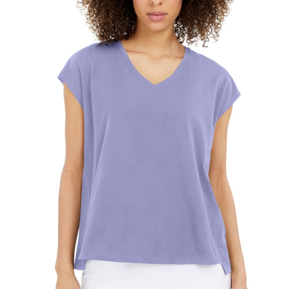 Eileen Fisher organic cotton top Blue NWT